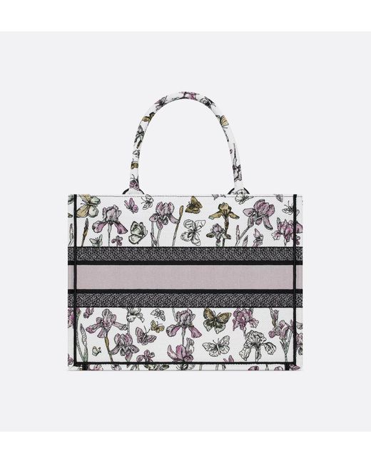 Dior White Medium Book Tote