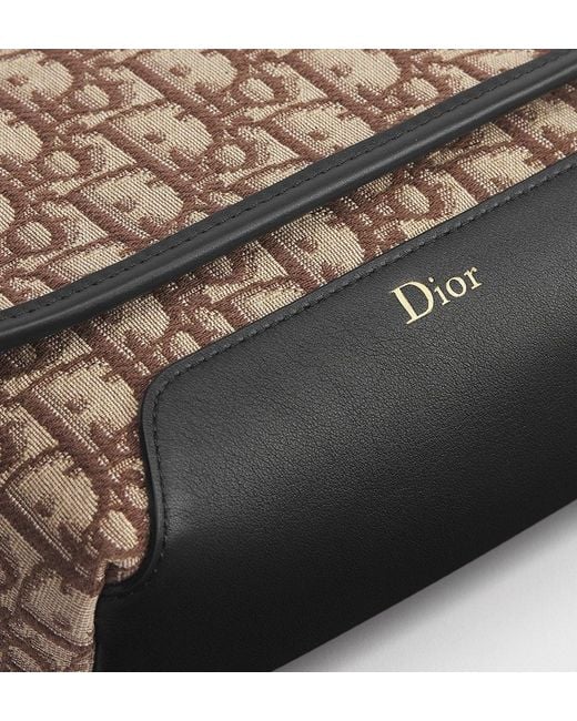 Dior Brown Mini Jett Messenger Bag With Flap for men