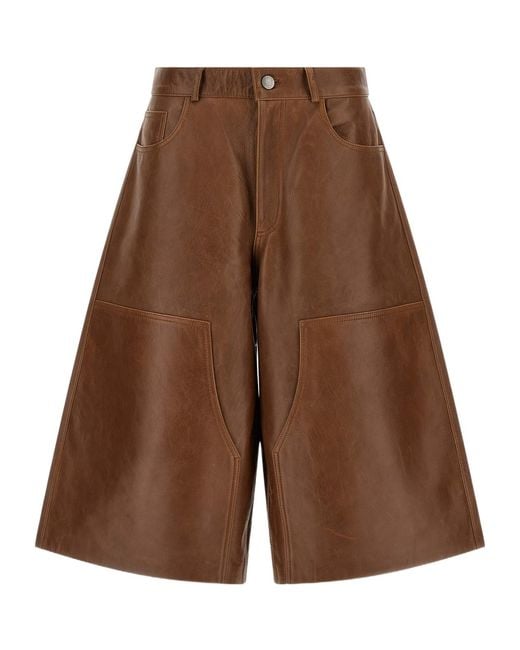 Haikure Brown Legacy Wide-Leg Bermuda Shorts