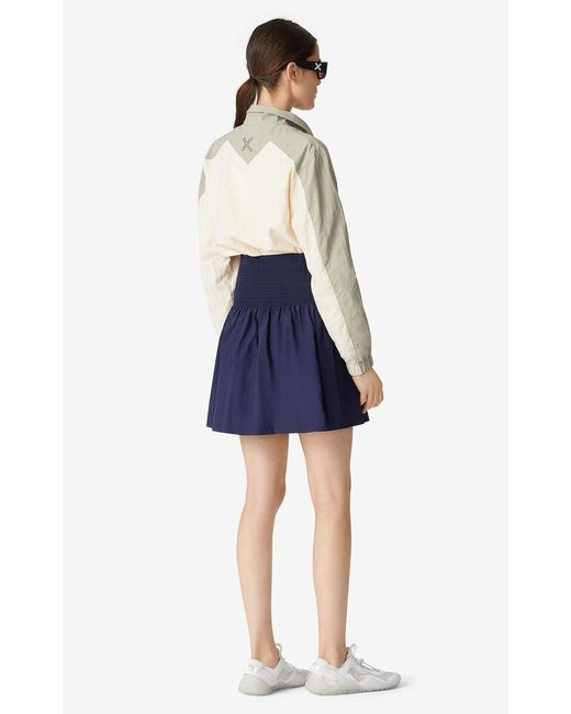 KENZO Blue High Waist Flared Skirt