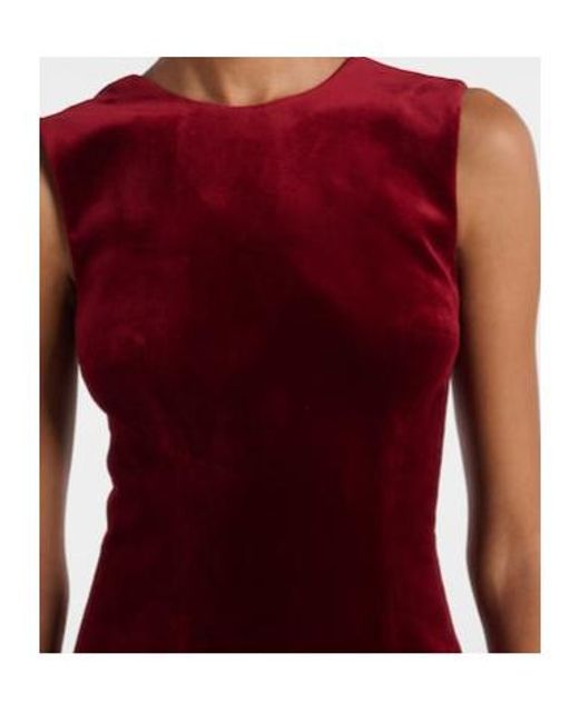 Emilia Wickstead Red Nodin Cotton Velvet Gown