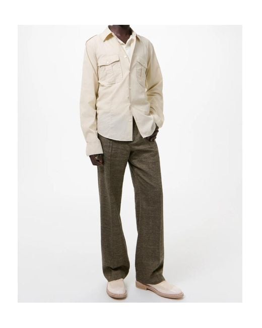 Our Legacy Natural Lean Chest-Pockets Shirt for men