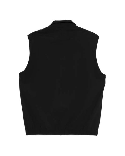 Eleventy Black Zipped Gilet for men