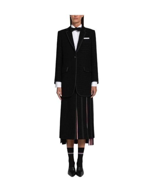 Thom Browne White Logo-Patch Long-Sleeved Shirt