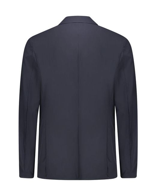 Aspesi Blue Single-Breasted Long Sleeved Blazer for men