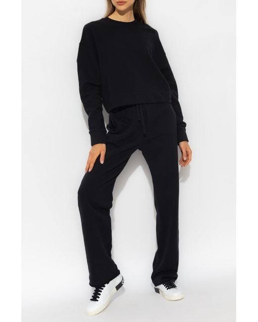 IRO Black Round Collar Long Sleeve Sweater