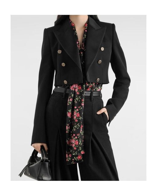 Dolce & Gabbana Black Cropped Blazer