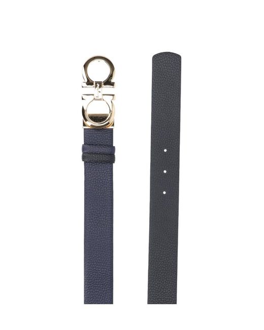Ferragamo Blue Logo Belt