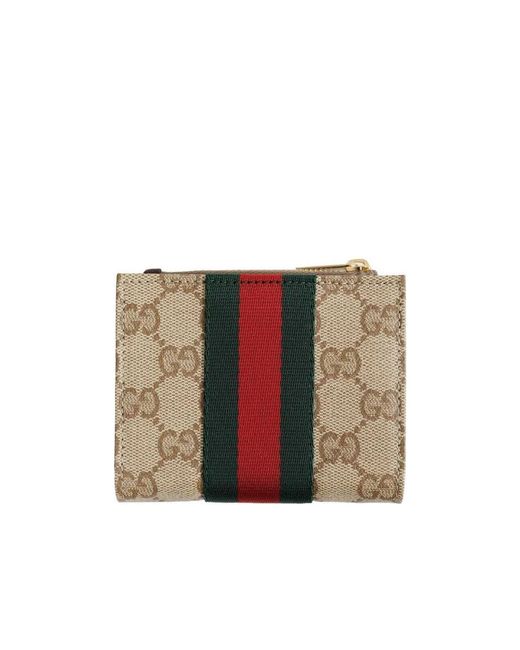Gucci White Small Gg Wallet