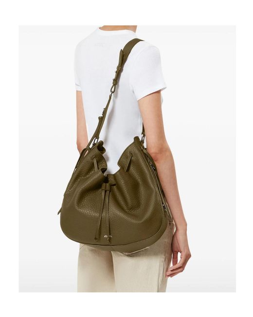 Isabel Marant Green Drawstring Hobo Shoulder Bag
