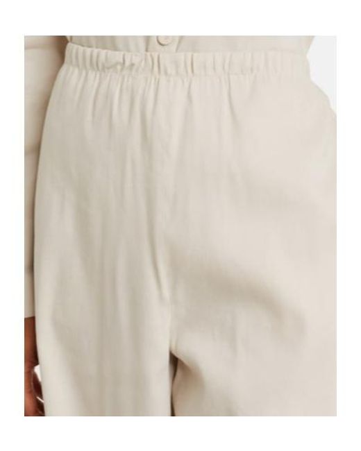 Max Mara White Destino Linen-Blend Wide-Leg Silhouette
