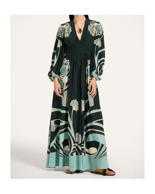 LaDoubleJ Green La Doublej Long Camerino Printed Maxi Dress