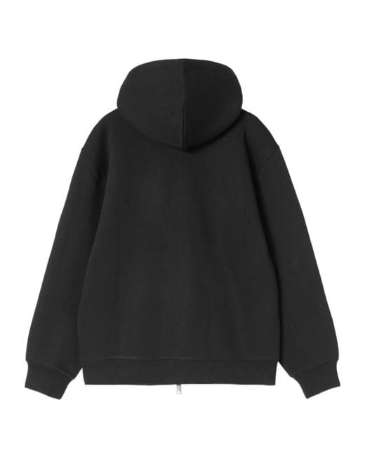 Carhartt Black Hooded Small Heart Patch Jacket