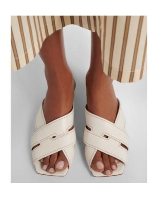 Tod's White Simple Square Toe Shoes