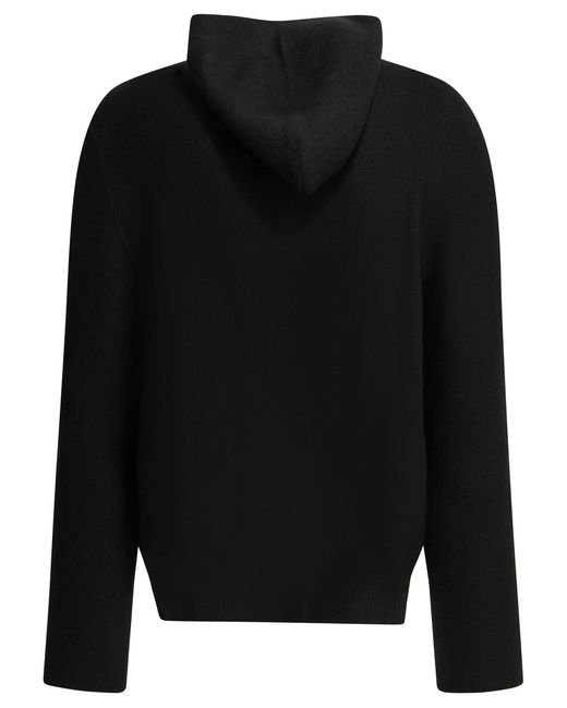 Rick Owens Black Long Sleeved Zip-Up Hoodie for men