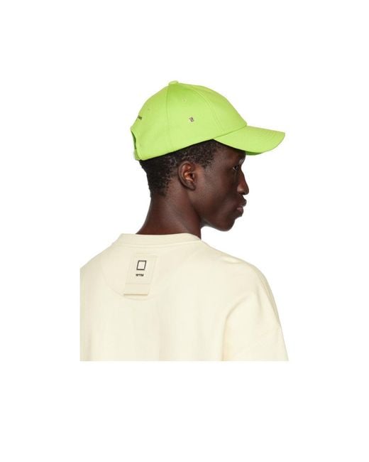 Wooyoungmi Green Logo Baseball Cap for men