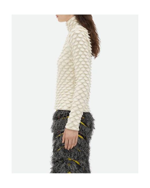Bottega Veneta Natural Fish Scale Sweater