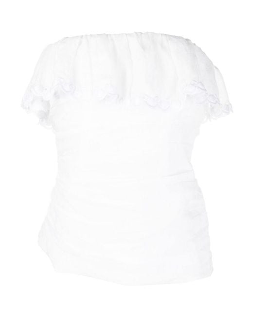 Isabel Marant White Orma Sleeveless Top