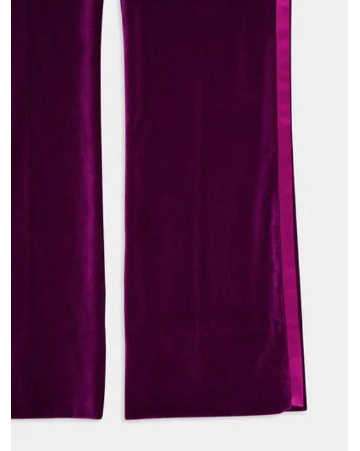 Tom Ford Purple Mid-Waisted Velvet Pants