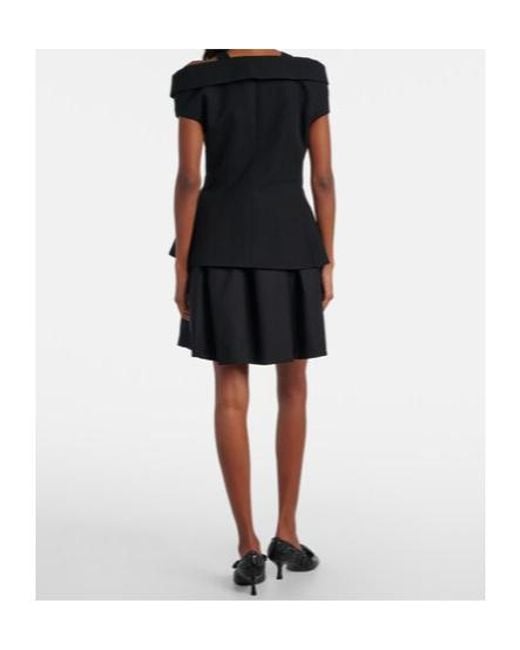 Comme des Garçons Black Cutout Wool Top