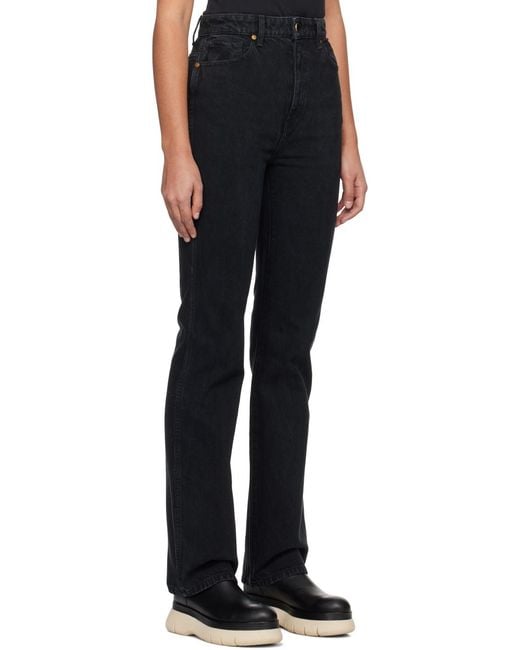 Khaite Black Slight Flared Jeans