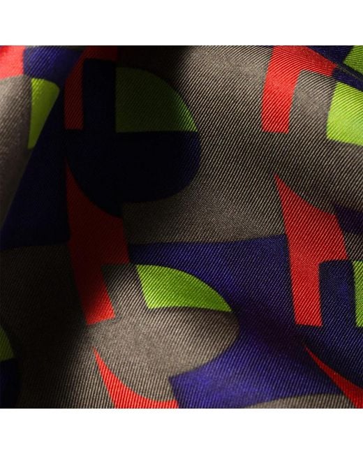 Miu Miu Blue Pattern-Printed Scarf