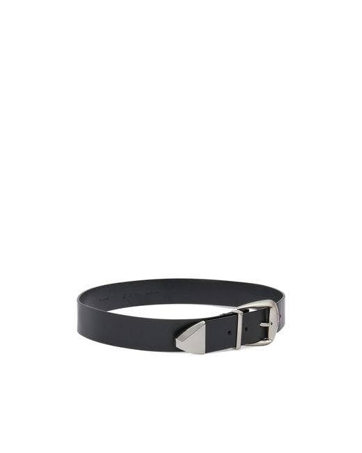 Pinko White Leather Belt, 4 Cm