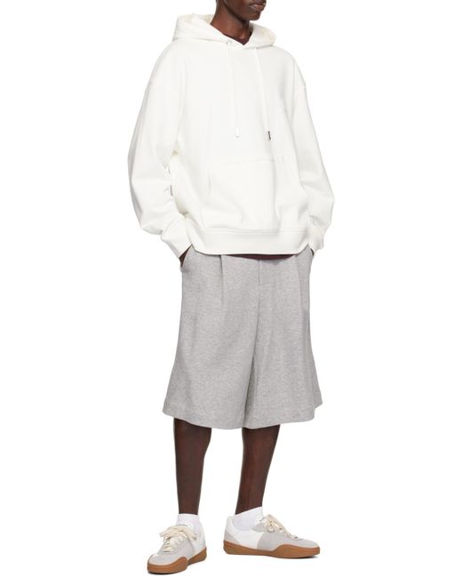 Wooyoungmi White Long-Sleeved Hoodie for men