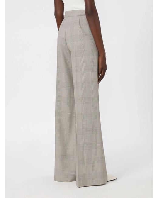 Max Mara Gray Glen Plaid Wool Trousers