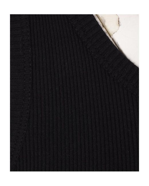 Ann Demeulemeester Black Strapped Sleeveless Top