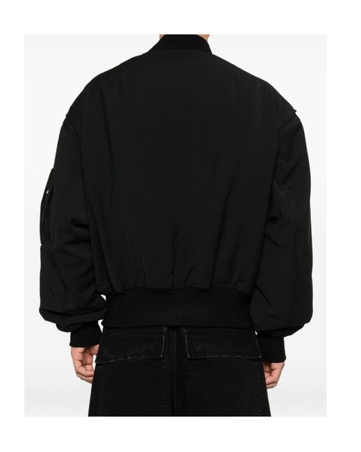Entire studios Black Broad Bomber Jacket for men