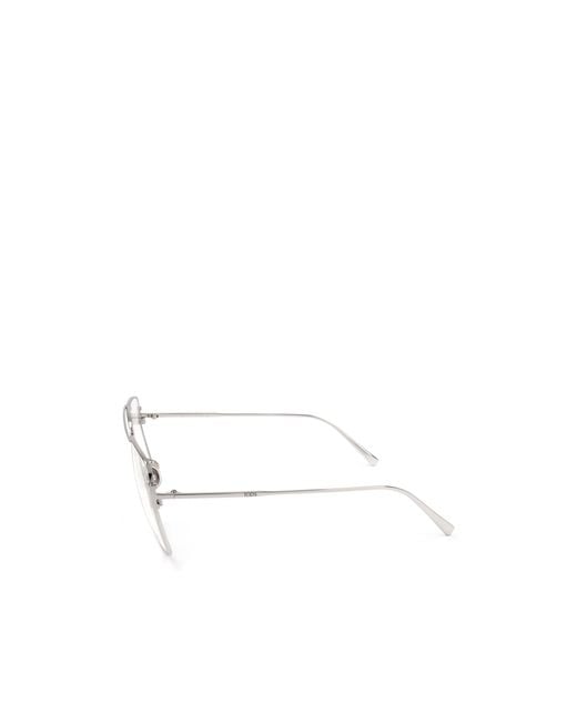 Tod's White Geometrically Framed Flat Mirror