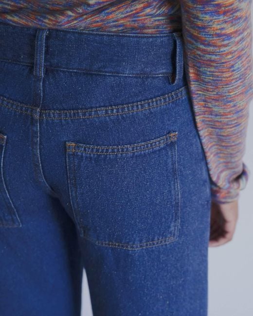 Baserange Blue Wide-Leg Jeans