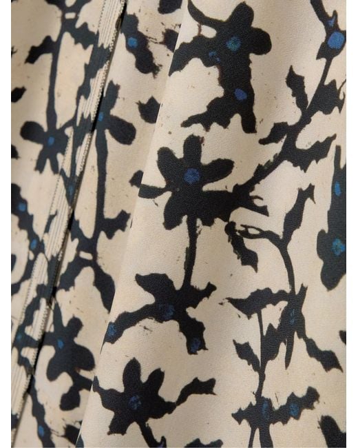 Ulla Johnson White Printed Crepe Midi Dress