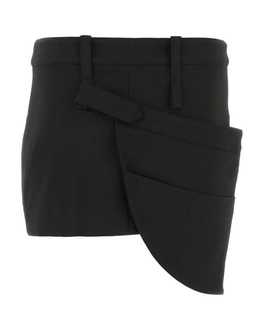 Coperni Black Irregular Skirt