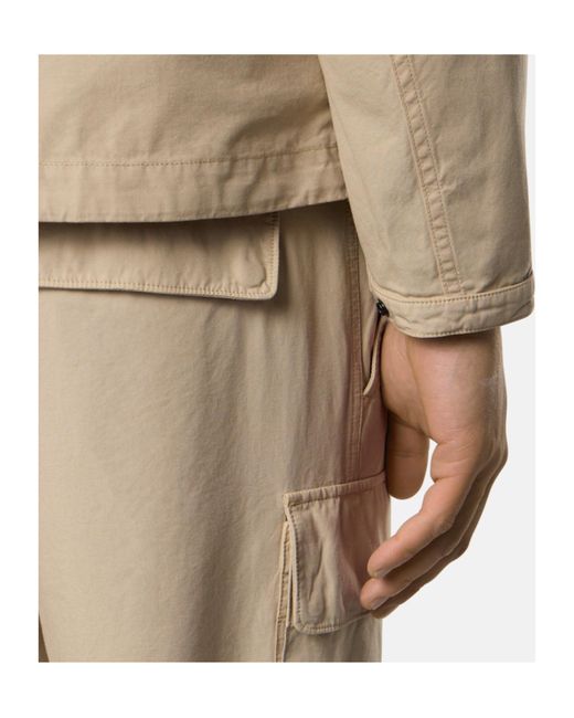 Stone Island Natural Regular-Fit Cargo Trousers With Snap And Zip Pockets for men