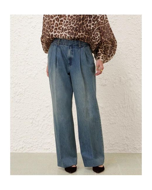 Zimmermann Blue Illustration Denim Jeans