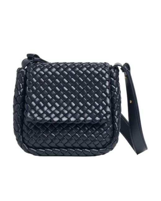 Bottega Veneta Blue Small Cobble Shoulder Bag