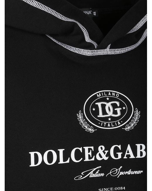 Dolce & Gabbana Black Sweatshirt With Hat for men