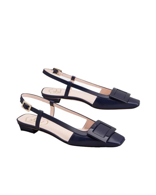 Roger Vivier Blue Belle Vivier Slingback Ballerinas
