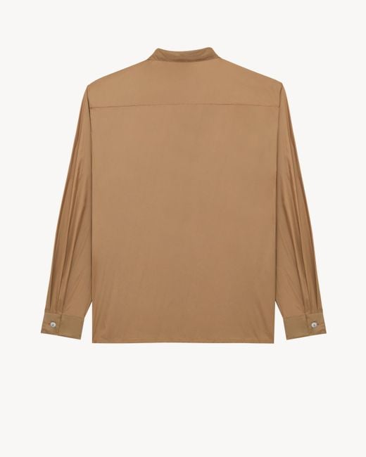 Saint Laurent Brown Button-Up Long-Sleeved Shirt for men
