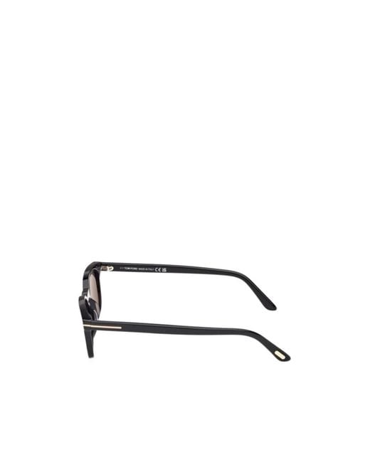 Tom Ford White Eyewear Rectangular Frame Sunglasses for men