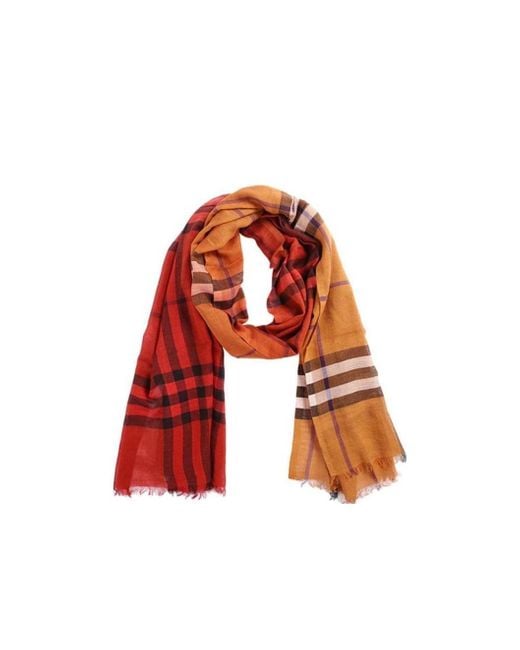 Burberry Checkered Detail Scarf