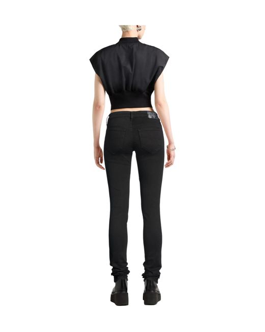 DIESEL Black Low-Rise Stretch Jeans
