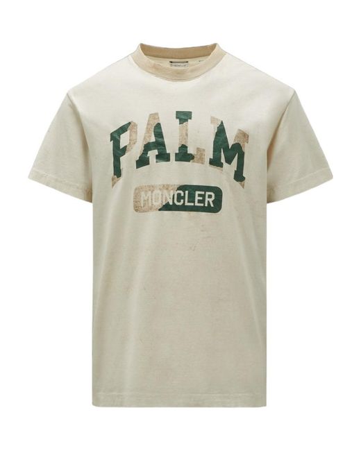 Moncler Gray Logo T-Shirt for men