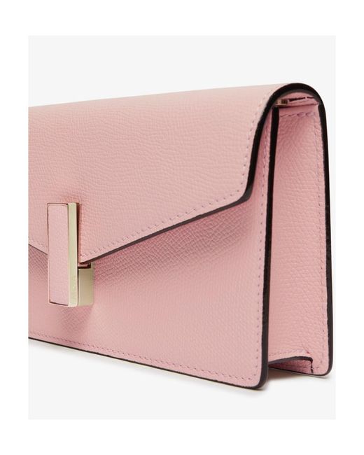 Valextra Pink Envelope Clutch Bags