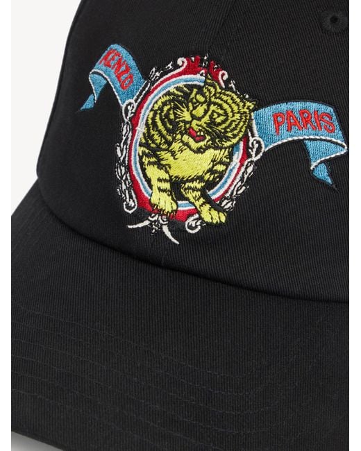 KENZO Blue Jumping Tiger' Embroidered Cap for men