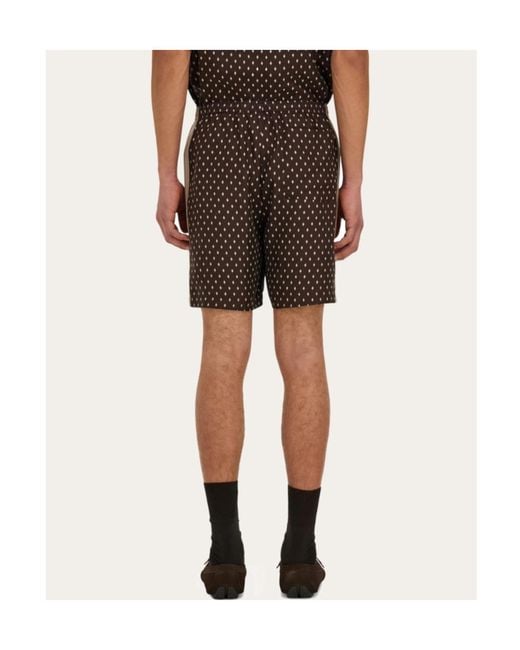 Ferragamo Multicolor Ferragamo Geometric Print Bermuda Shorts for men