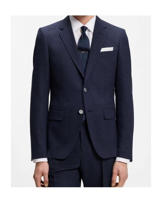 Boss Blue Button Two-Piece Suit for men