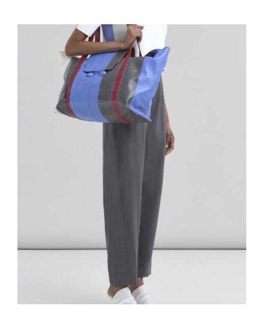 Marni Gray Symbol Straight Trousers
